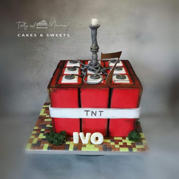 Minecraft , torta, Ostané torty pre deti, Manu Sinoj, 1
