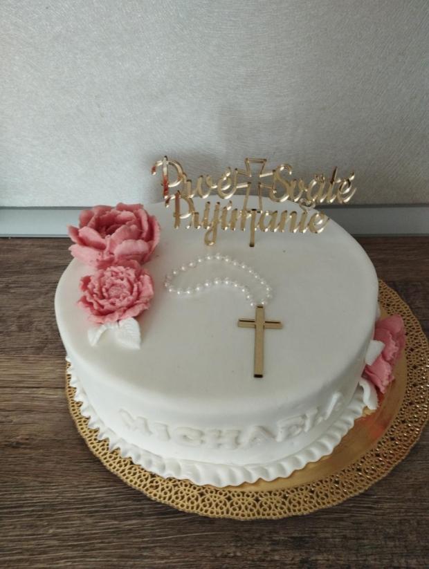 Doboška na PSP s čokoládovými kvetmi , torta, Torty na cirkevné sviatky, Bejč, 2
