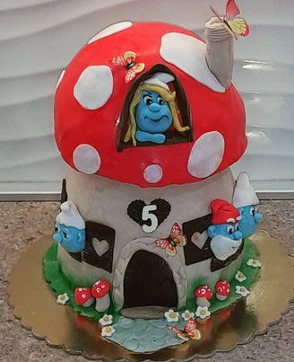 šmolko, torta, Torty pre dievčatá, Obertová Mária, 1