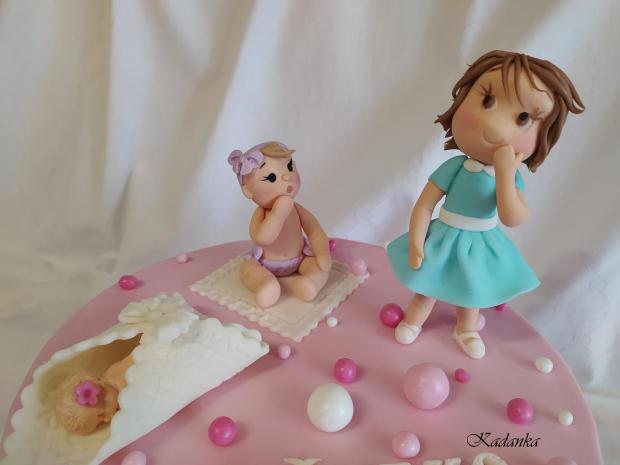 Od narodenia po jeden rôčik Tortička pre Emku, torta, Torty pre dievčatá, Kadanka, 2