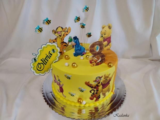  Medvedík Pú Winnie the Pooh, torta, Rozprávkové torty, Kadanka, 2