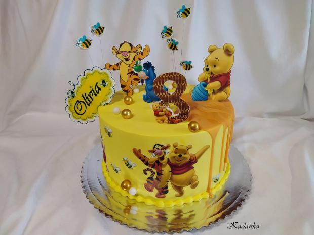  Medvedík Pú Winnie the Pooh, torta, Rozprávkové torty, Kadanka, 1