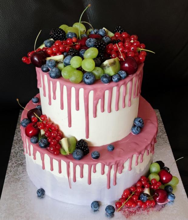 drip s ovocím, torta, Drip torty, KSlavka, 1