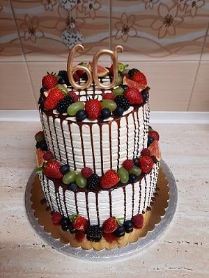 Na 60-tku s ovocím, torta, Narodeninové torty, jarka22, 1