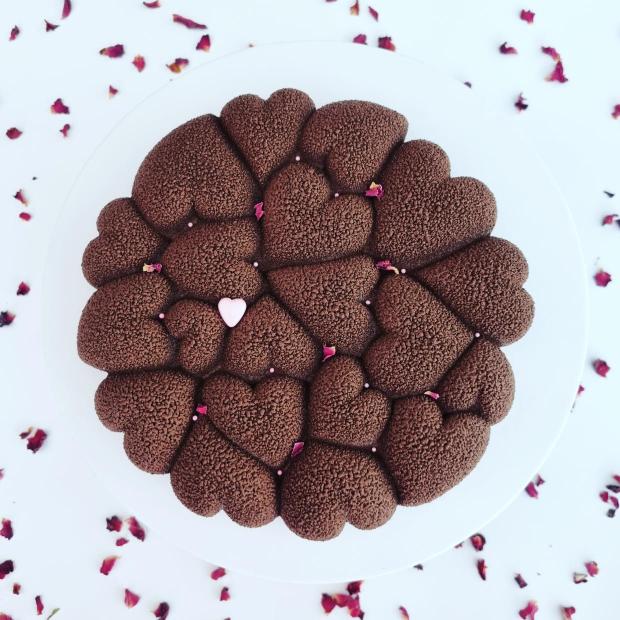Srdiečková mousse torta, torta, Čokoládové torty, Daniela Glöckner Švajdová, 1