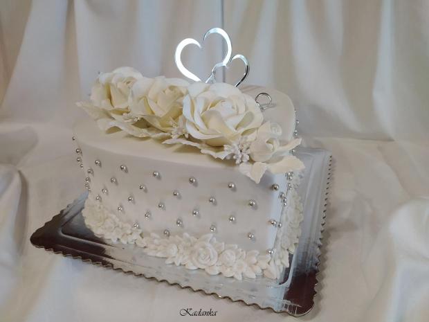 Svadobné darovacie srdiečko pre svadobnú mamu, torta, Svadobné torty, Kadanka, 3