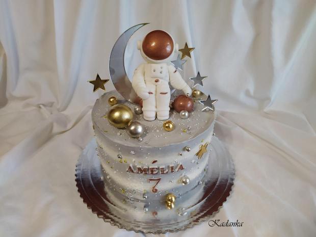 Vesmír s astronautom , torta, Ostané torty pre deti, Kadanka, 2