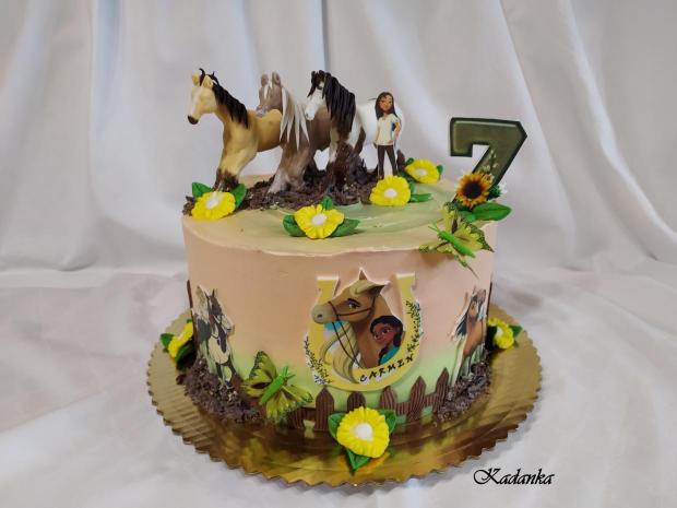 Krémová tortička Divoký Spirit, torta, Rozprávkové torty, Kadanka, 1