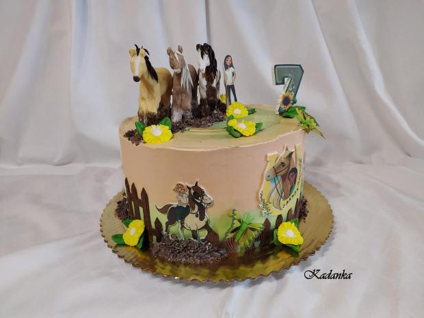 Krémová tortička Divoký Spirit, torta, Rozprávkové torty, Kadanka, 2