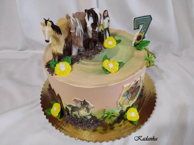 Krémová tortička Divoký Spirit, torta, Rozprávkové torty, Kadanka, 3