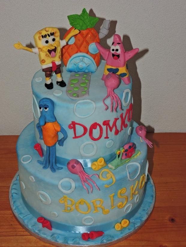 sponge bob, torta, Rozprávkové torty, Obertová Mária, 1