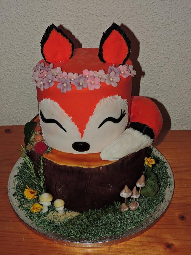Torta s líškou, torta, Narodeninové torty, Obertová Mária, 1