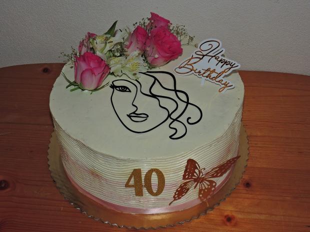 Narodeninová torta pre dámu, torta, Narodeninové torty, Obertová Mária, 1