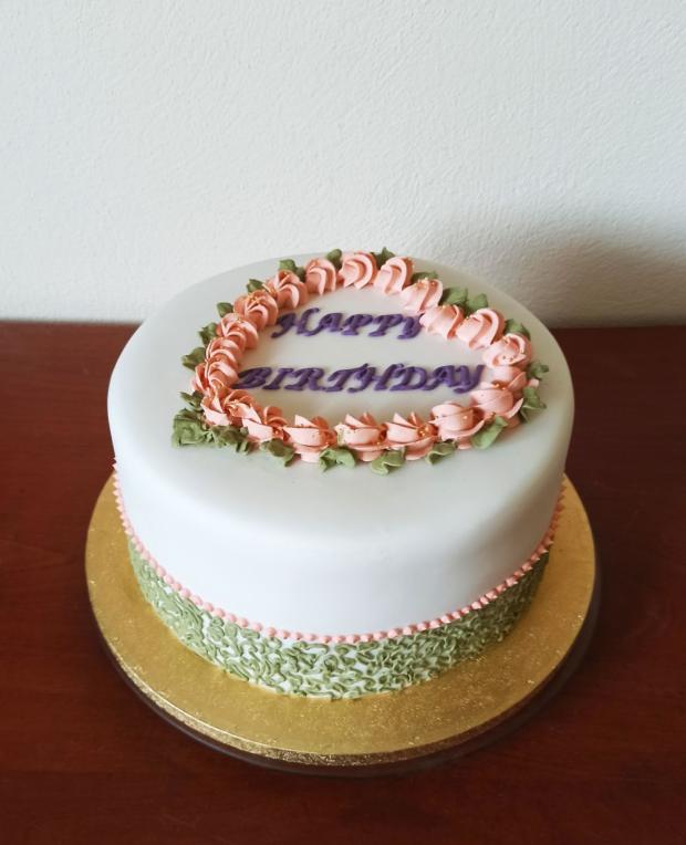 Narodeninová s srdcom z krému, torta, Narodeninové torty, mavera, 1