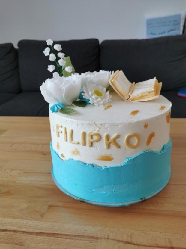 Torta na prvé sväté prijímanie , torta, Torty na cirkevné sviatky, Kristínka Laššová Červeňanová, 2