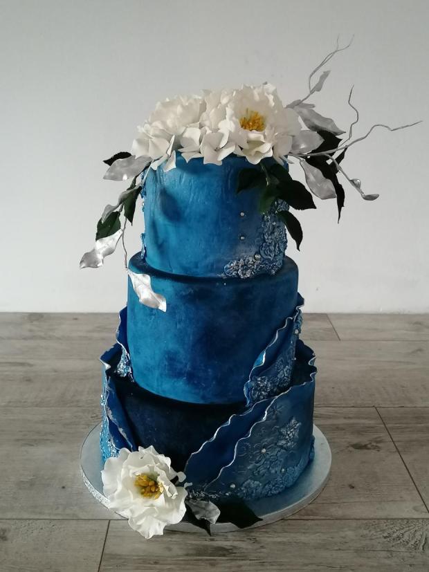Svadobná modrá , torta, Svadobné torty, Anna Š., 1
