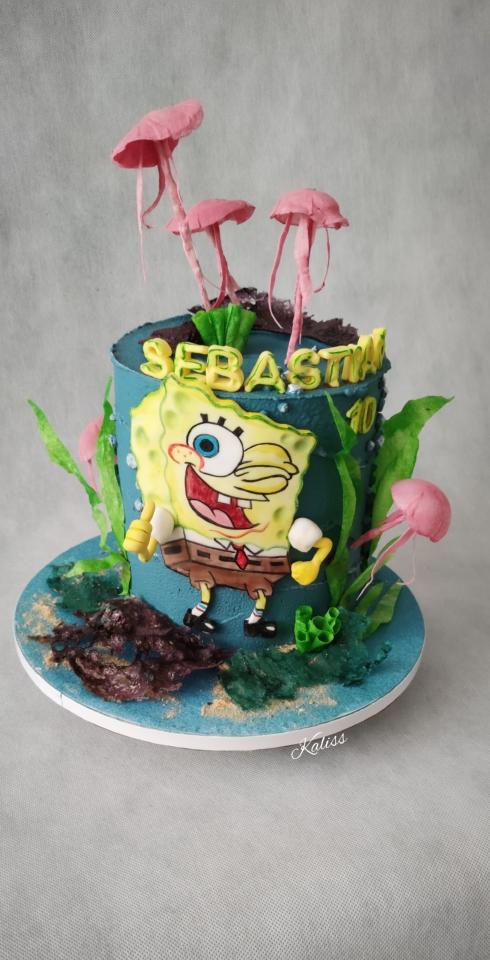 Spongybob, torta, Rozprávkové torty, katarina73, 1
