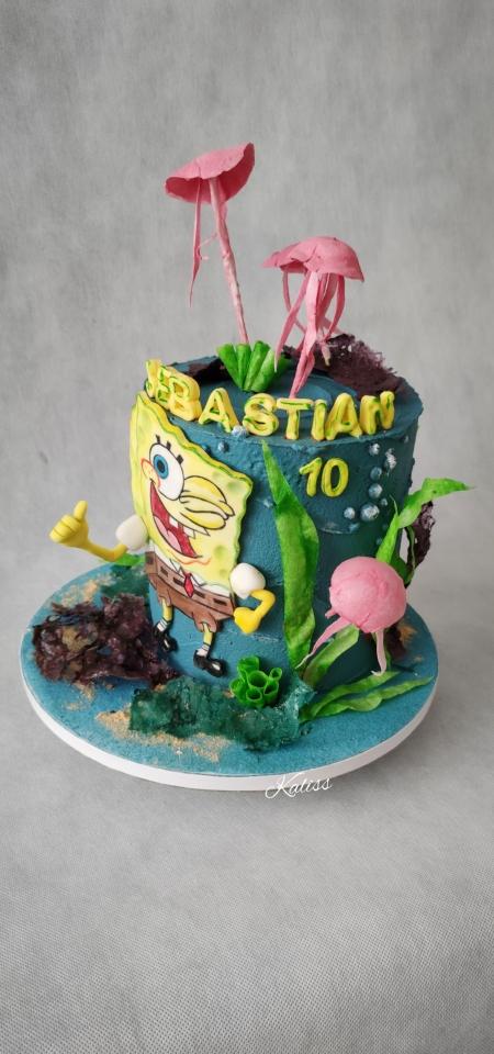 Spongybob, torta, Rozprávkové torty, katarina73, 2