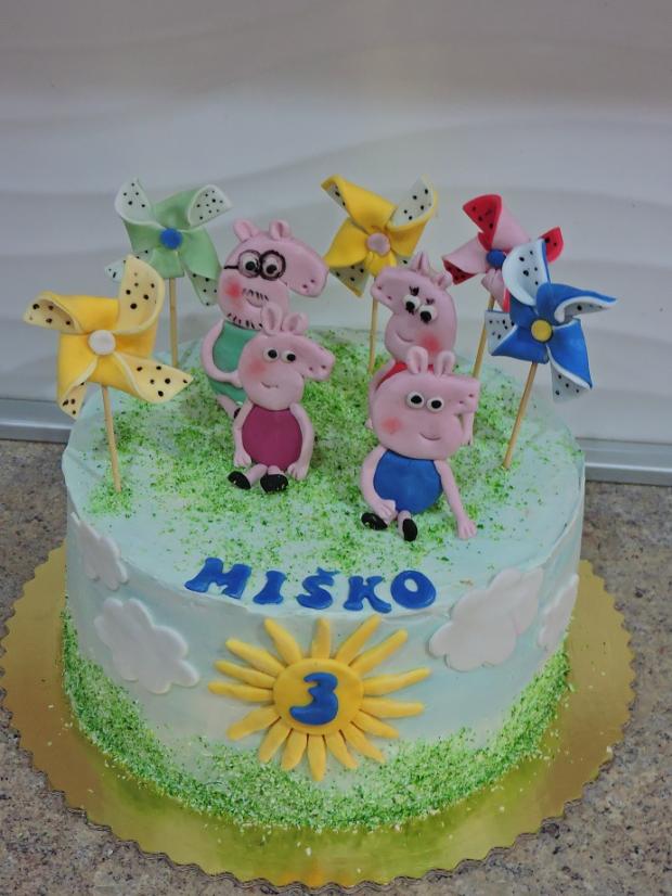 Veselá torta s pepa pig, torta, Rozprávkové torty, Obertová Mária, 1