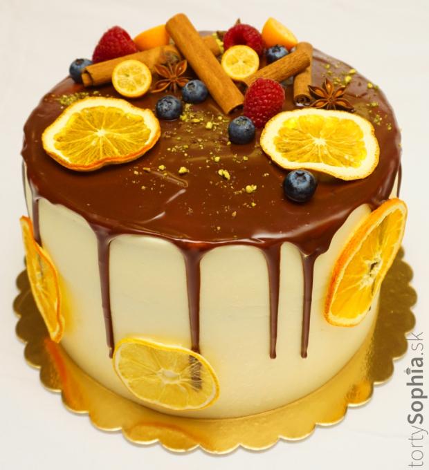 K výročiu, torta, Drip torty, tortysophia.sk, 1