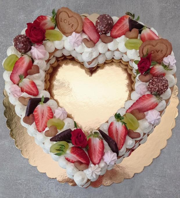 Medové srdce , torta, Netradičné torty, BakingWithLove, 1