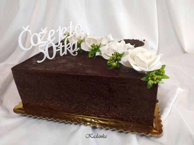 K výročiu čokoládovo biela, torta, Narodeninové torty, Kadanka, 2