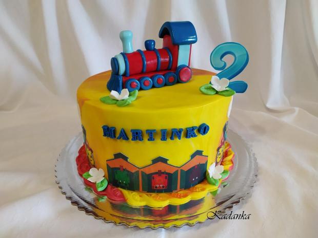 Pre malého milovníka rozprávky Pohádky o mašinkách , torta, Rozprávkové torty, Kadanka, 1