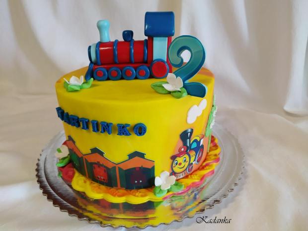 Pre malého milovníka rozprávky Pohádky o mašinkách , torta, Rozprávkové torty, Kadanka, 3