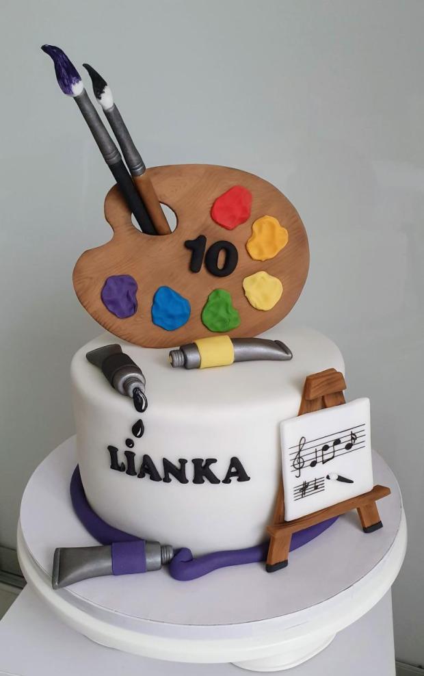Pre malú veľkú umelkyňu , torta, Torty pre dievčatá, Rozprávková mama, 1