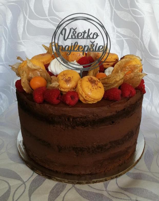 Naked cake k narodeninám , torta, Nahé torty, Mariolka, 1
