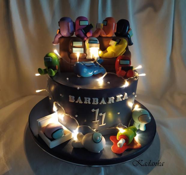 Among Us, Niečo pre hráčov na PC, osvetlená, torta, Ostané torty pre deti, Kadanka, 1