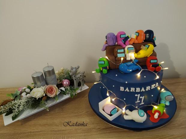 Among Us, Niečo pre hráčov na PC, osvetlená, torta, Ostané torty pre deti, Kadanka, 2
