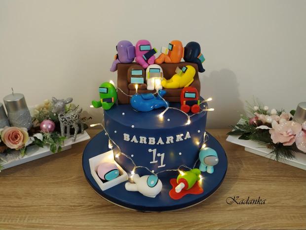 Among Us, Niečo pre hráčov na PC, osvetlená, torta, Ostané torty pre deti, Kadanka, 3