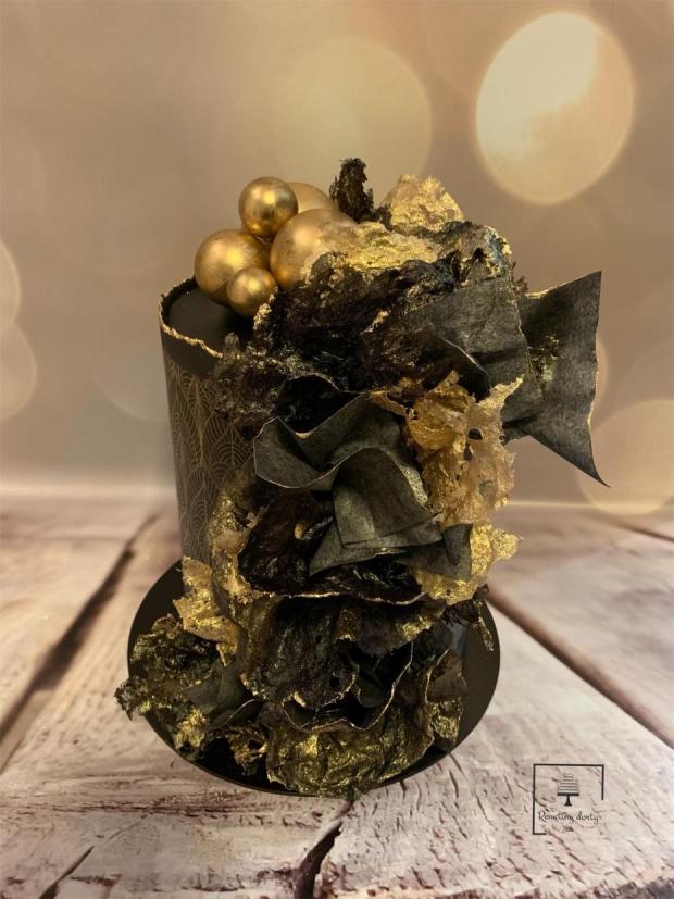Black & gold, torta, Narodeninové torty, Renatiny dorty, 2