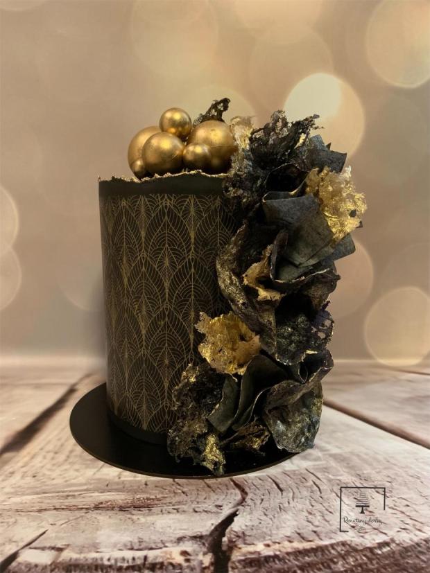 Black & gold, torta, Narodeninové torty, Renatiny dorty, 1