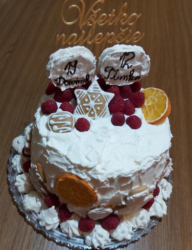 Zasnežená tortička pre naše zlatíčka , torta, Narodeninové torty, NIELA, 1