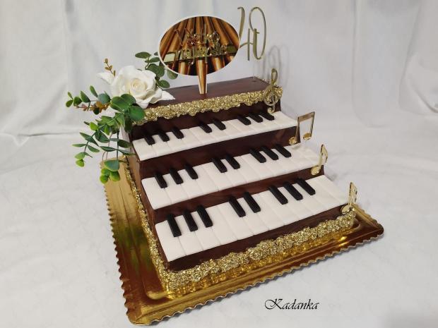 Organ Hudobný nástroj Pre hudobníka, orgánistu k výročiu, torta, Narodeninové torty, Kadanka, 2
