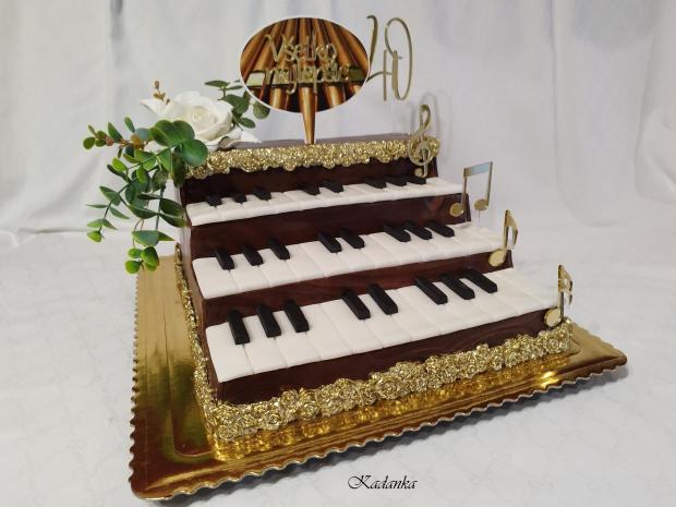 Organ Hudobný nástroj Pre hudobníka, orgánistu k výročiu, torta, Narodeninové torty, Kadanka, 1