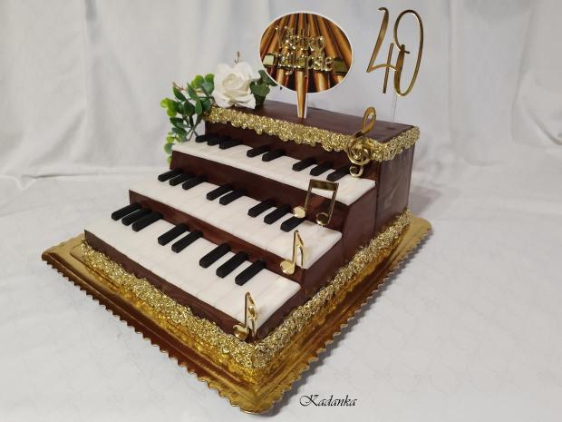 Organ Hudobný nástroj Pre hudobníka, orgánistu k výročiu, torta, Narodeninové torty, Kadanka, 4