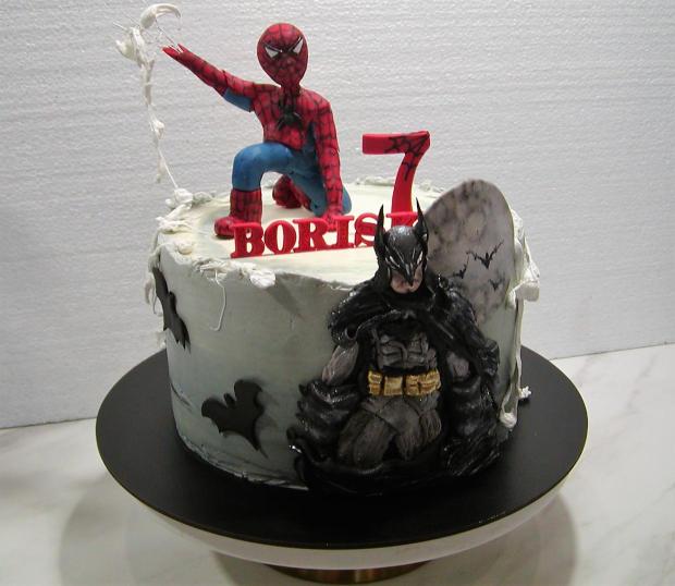 Spiderman a superhrdinovia , torta, Ostané torty pre deti, babina 555, 1