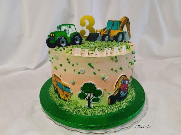 Tortička pracovné stroje pre Rianku, torta, Torty autíčka, vláčiky, Kadanka, 1