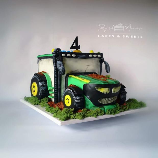 3D traktor , torta, Torty autíčka, vláčiky, Manu Sinoj, 1