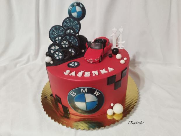 Sašenke k narodeninám jej prvé BMW, torta, Torty autíčka, vláčiky, Kadanka, 1