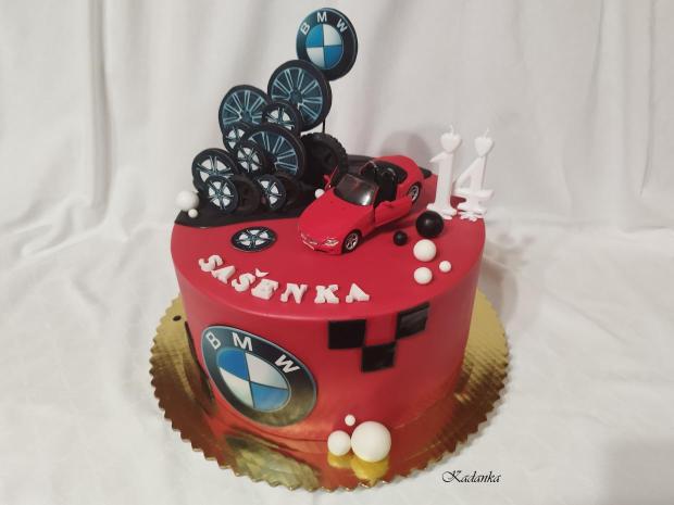 Sašenke k narodeninám jej prvé BMW, torta, Torty autíčka, vláčiky, Kadanka, 2