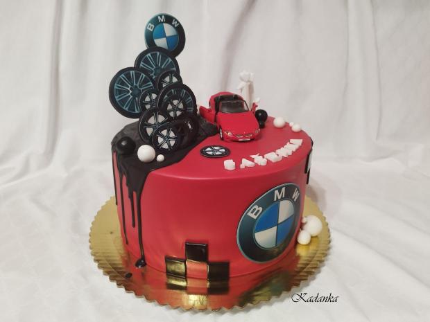 Sašenke k narodeninám jej prvé BMW, torta, Torty autíčka, vláčiky, Kadanka, 3