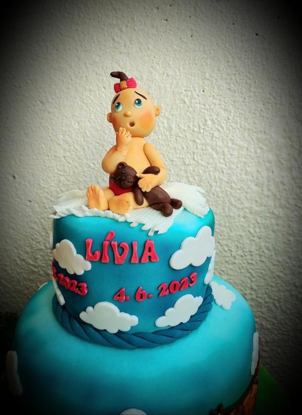 Krstinová pre Líviu, torta, Torty na krstiny, adelka22, 2