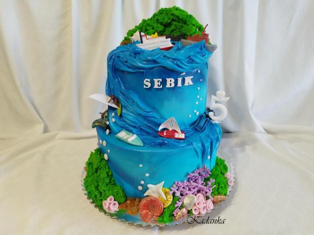 Lode, lode, loďky Tortička pre Sebíka milovníka lodí, torta, Torty autíčka, vláčiky, Kadanka, 1