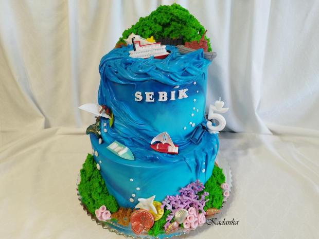 Lode, lode, loďky Tortička pre Sebíka milovníka lodí, torta, Torty autíčka, vláčiky, Kadanka, 2
