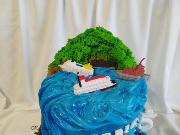 Lode, lode, loďky Tortička pre Sebíka milovníka lodí, torta, Torty autíčka, vláčiky, Kadanka, 4