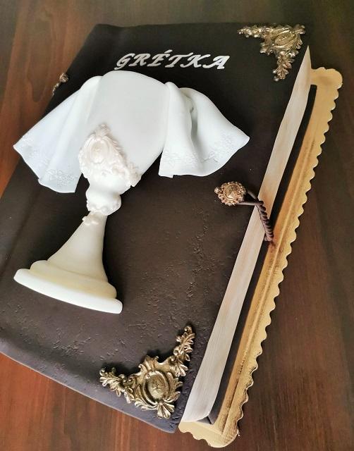 Kniha na konfirmáciu, torta, Torty na cirkevné sviatky, zinka16, 1